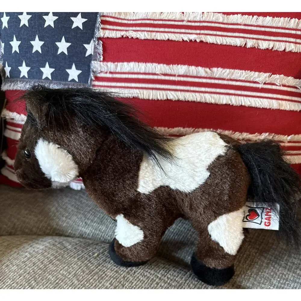Ganz Webkinz Brown Horse Plush Stuffed Animal 9” No Code W Logo Clean EUC